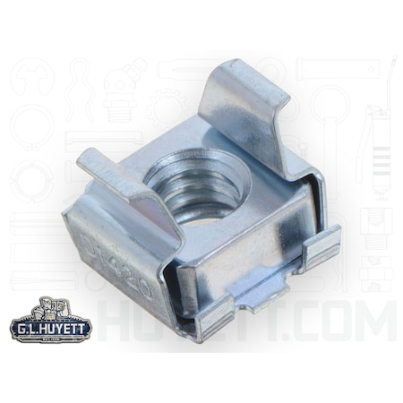 A Raymond Tinnerman Cage Nut, 1/4"-20, Zinc Electroplate Finish EFCN-D313651420-3B/B